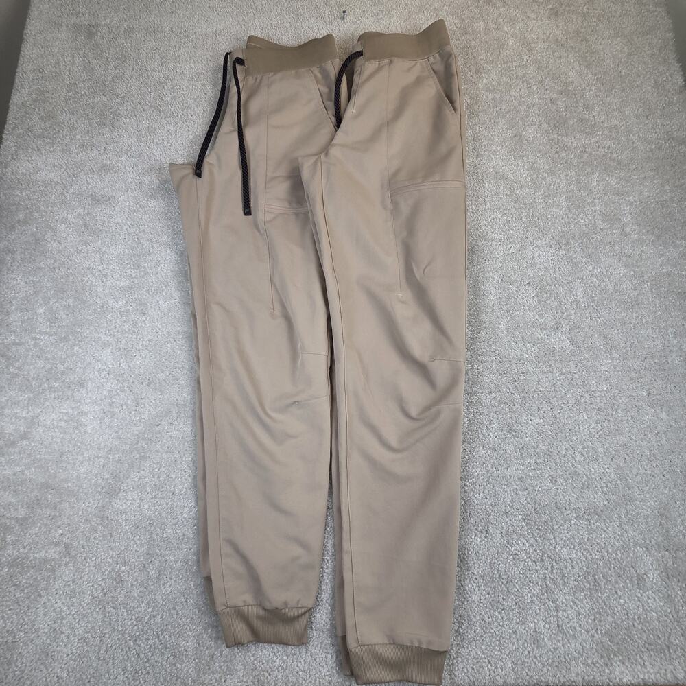 Fabletics On Call Scrub Jogger‎ Lot 2 Womens Small and ST Beige Tan Medical Vet